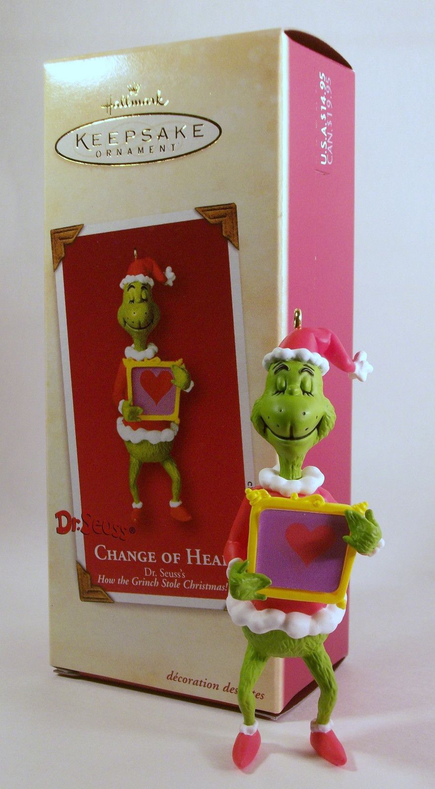 Hallmark Ornament 2002 Change of Heart Grinch Dr Seuss New