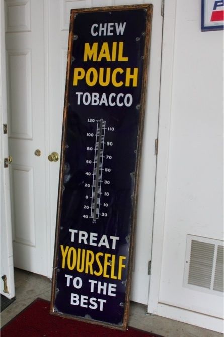  Mail Pouch Tobacco Thermometer Sign 6ft Old RARE