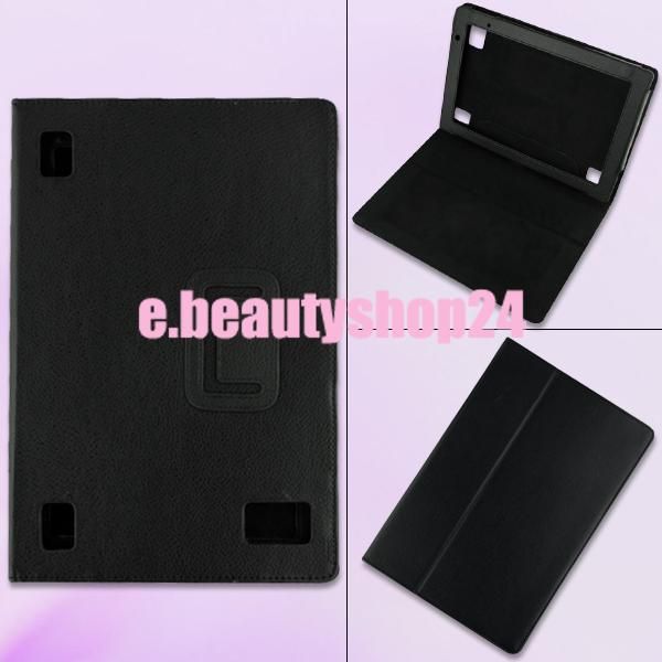  belts watch black stand leather case cover for acer iconia tab a500