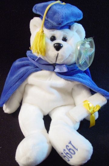 Collecticritters 1999 Dustin Graduation Bear Bean MWMT