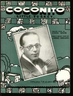 Coconito Little Turkey 1934 Pancho Vintage Sheet Music