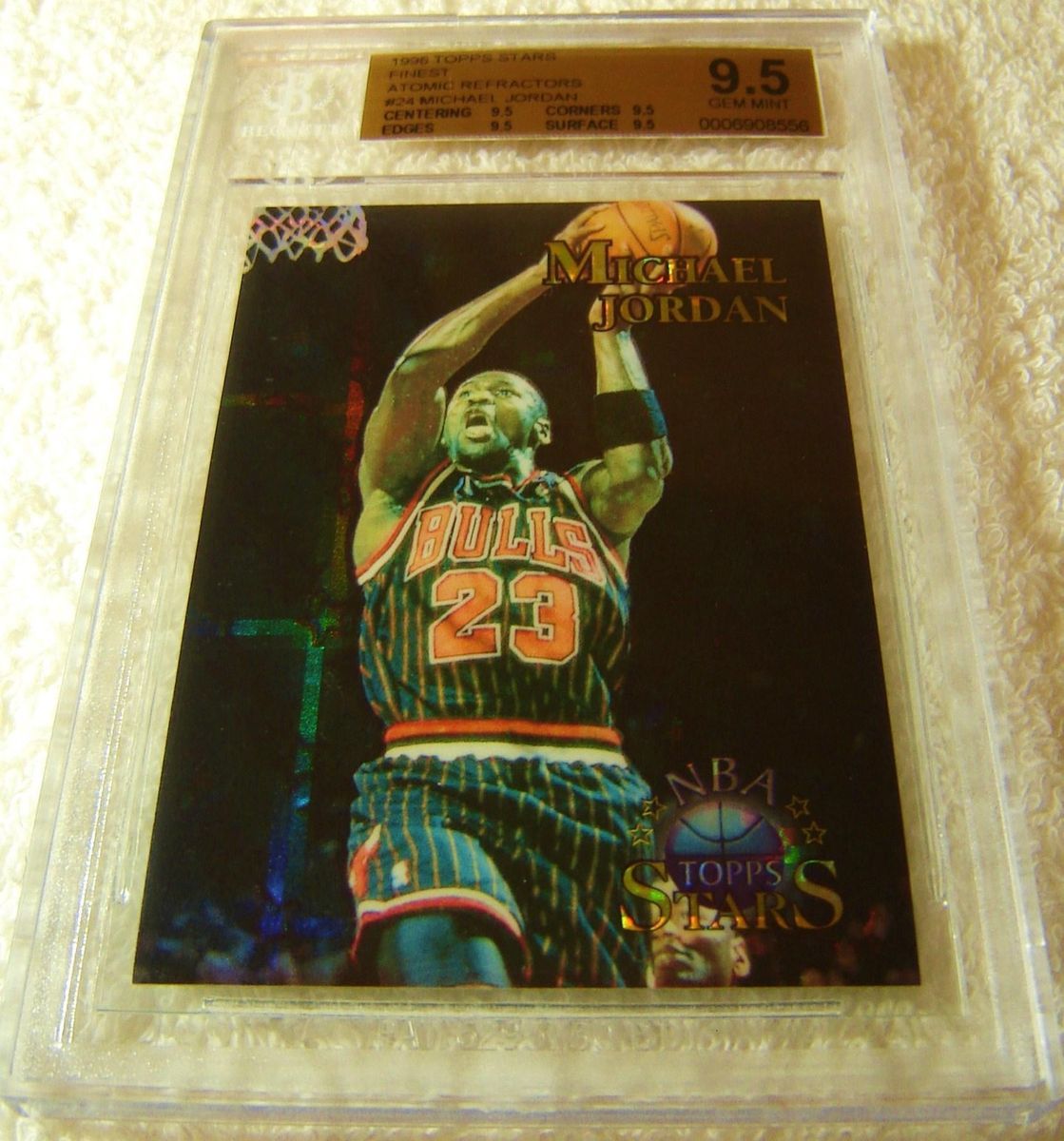 Michael Jordan 10 BGS 9 5 Refractor Collection Atomic Bowman Finest