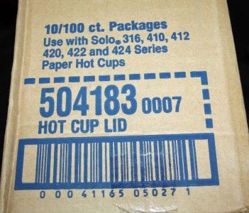 1000 Solo Traveler Drink thru Hot Cup Lid 504183 TLP316