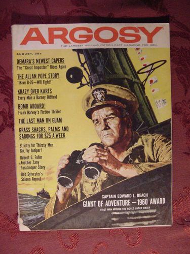 Argosy August 1960 Edward L Beach Hugh Pentecost