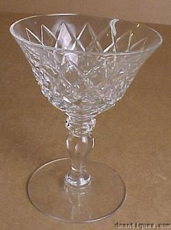 Vintage Circa 1910 Set of 8 Hawkes Cut Crystal Stemware Delft Diamond