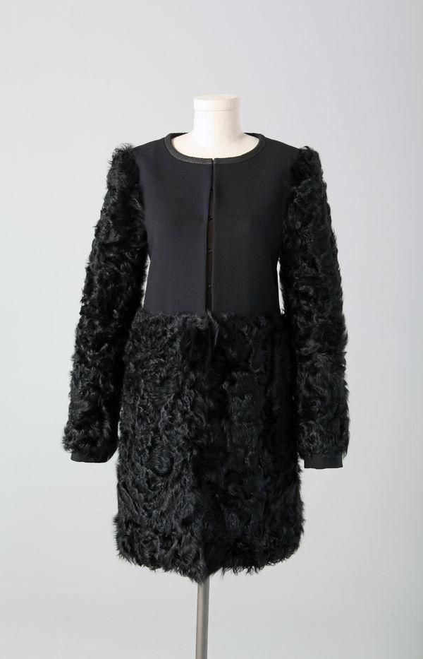 ELIZABETH AND JAMES TILDA SHEARLING COMBO FUR COAT, S  $1,595 GORGEOUS