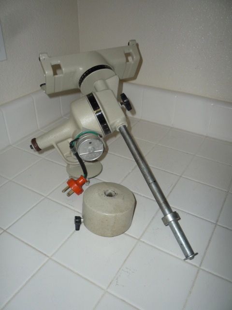 Vintage Edmund Scientific Equatorial Telescope Mount Head with ra