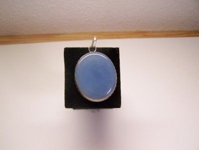 Huge Ellensburg Blue Agate Pendant Sterling Silver Collectors Item New