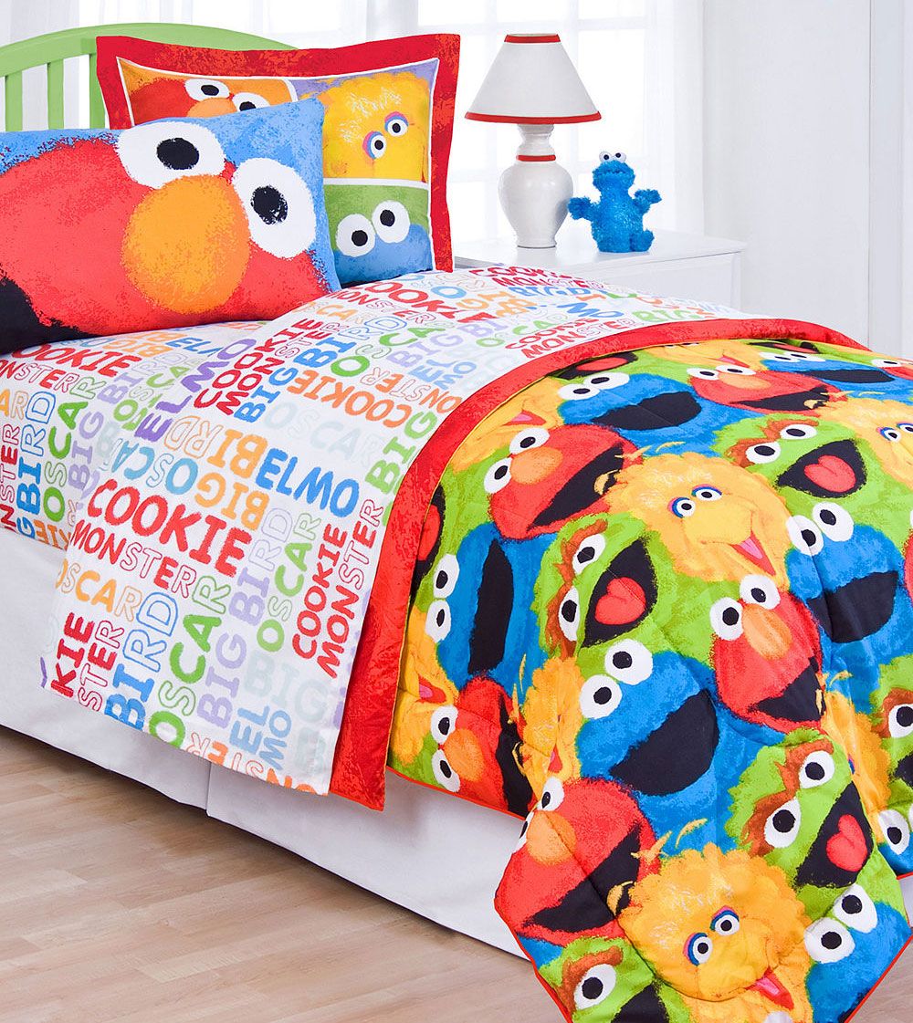  Street Chalk Twin Sheet Set Elmo Big Bird Single Bedding Sheets