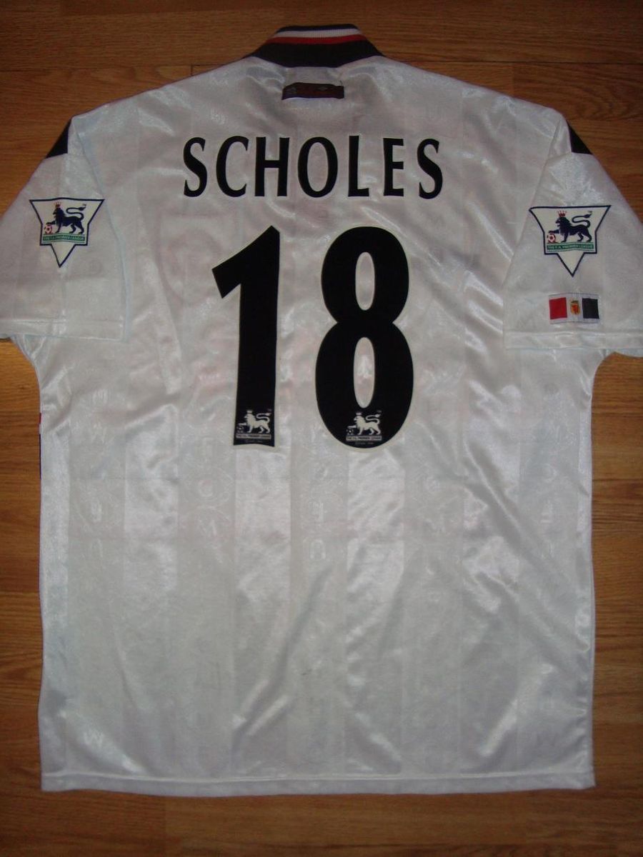 MANCHESTER UNITED MATCH WORN SHIRT SCHOLES 18 ENGLAND MAN UNITED