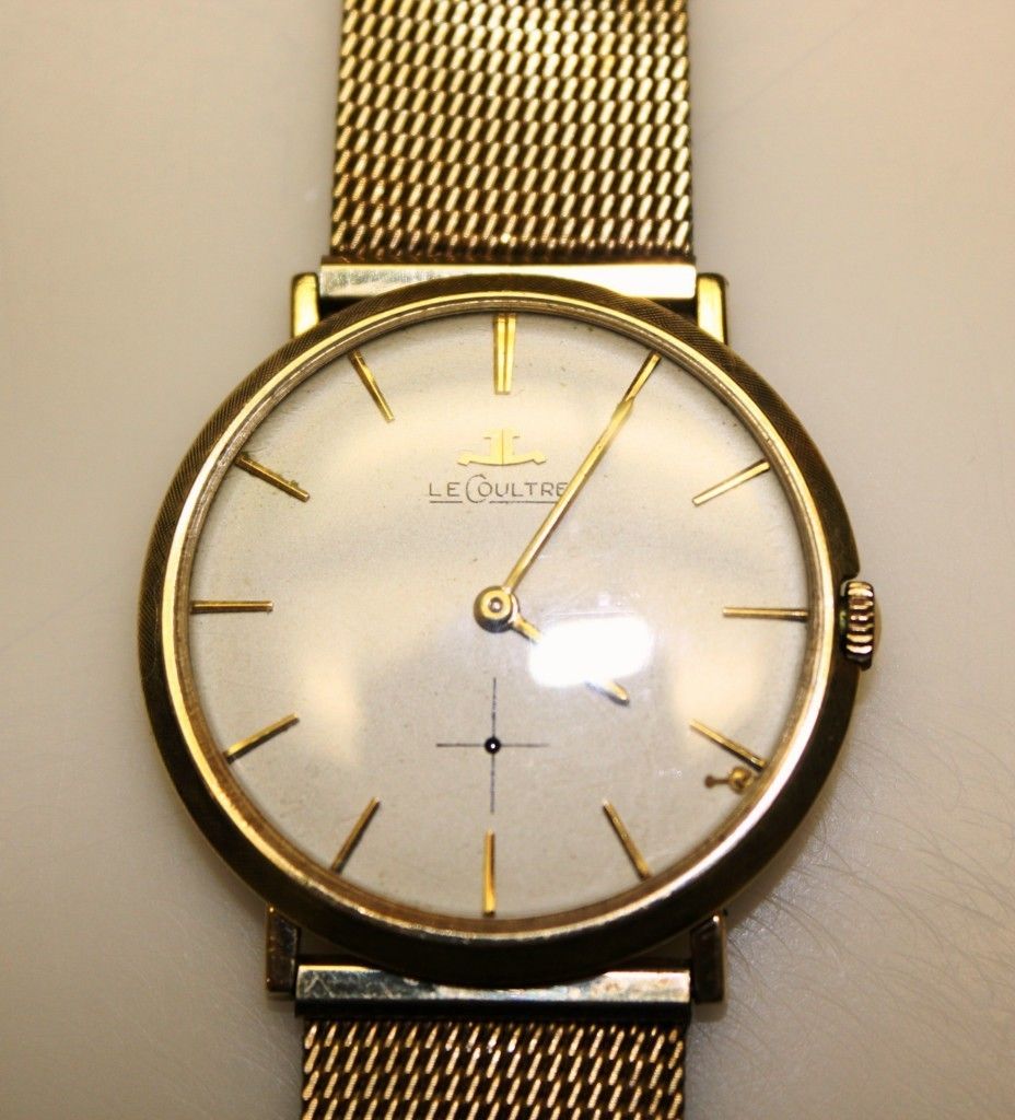 Vintage Jaeger LeCoultre Watch 14k Gold 1950s Era