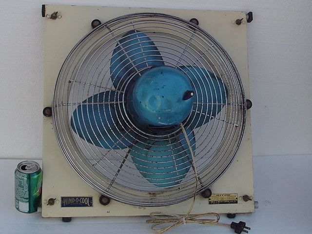 WINDOW FAN Electric WIND O COOL by Belco Belter vintage all metal