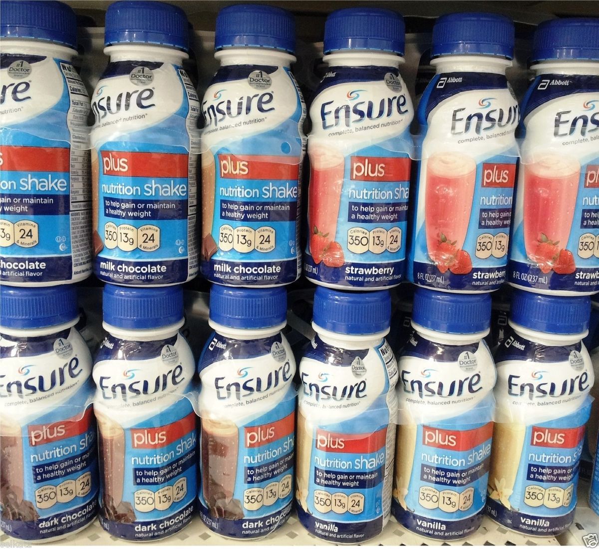 Ensure Plus Protein Shake 6 Pack 4 Flav Choice Balanced Weight