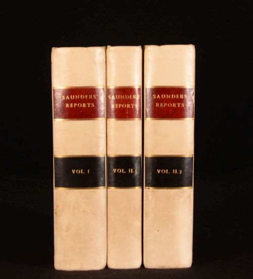  3vol The Reports of Edmund Saunders Charles II Edward Vaughan Williams