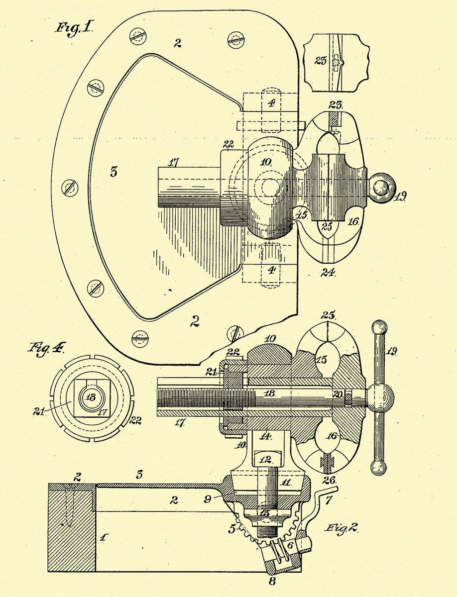 Emmert Jewelers Vise Improvement US Patent Print L136