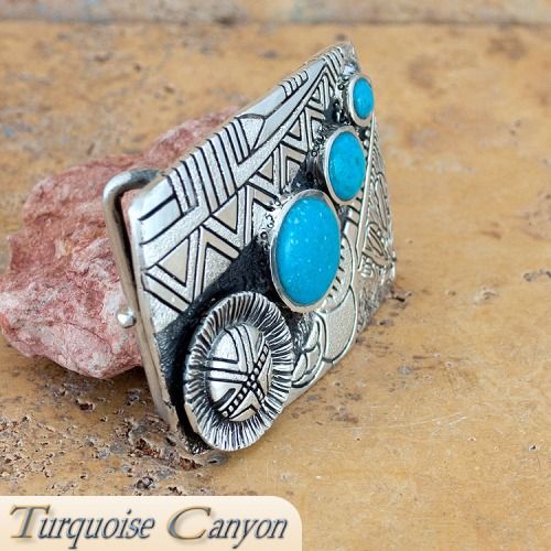  American Turquoise Belt Buckle by Lee Epperson SKU 224532