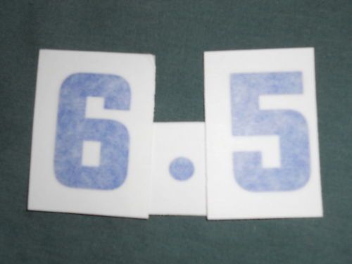 Chevrolet 6 5 396 Engine ID Stickers Decals Set Blue