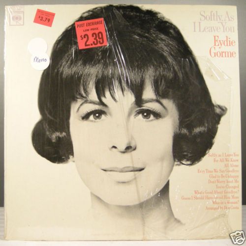 Eydie Gorme Softly as I Leave You CL 2594 Mono LP