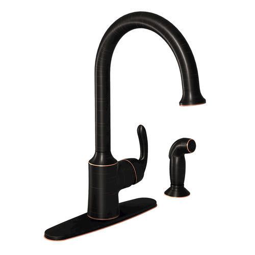 Moen Bayhill Mediterranean Bronze One Handle High Arc Kitchen Faucet