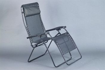 Faulkner Zero Gravity Patio & Camp Chair   Black Mesh   Standard Size