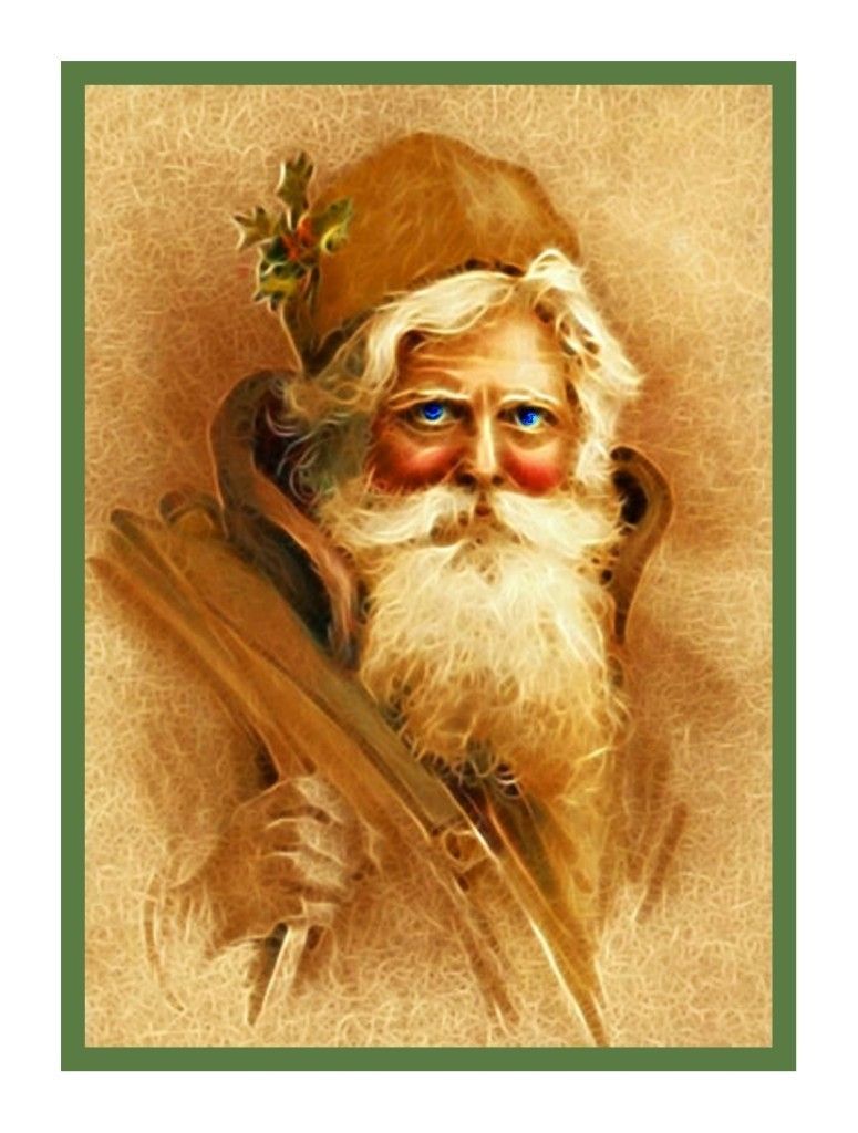 Victorian Father Christmas Santa Claus 218 Counted Cross Stitch Chart