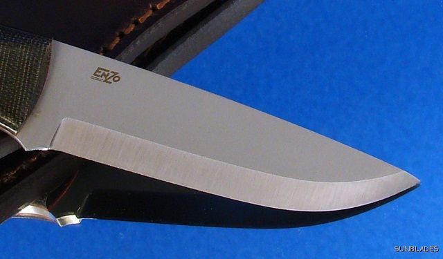 Enzo Knife Trapper 95 D2 Hunting Green Micarta Bushcraft Scandi