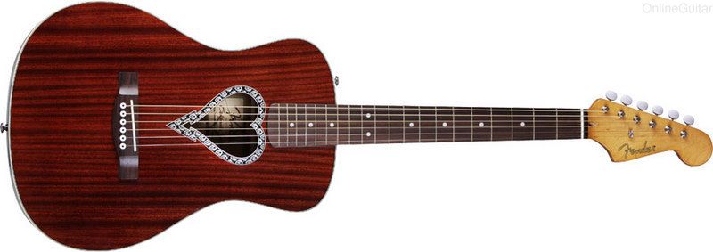 New Fender® Alkaline Trio Malibu Mahogany Acoustic Guitar Free