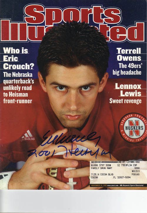 Eric Crouch Signed Sports Illustrated Nebraska 2001 Hei