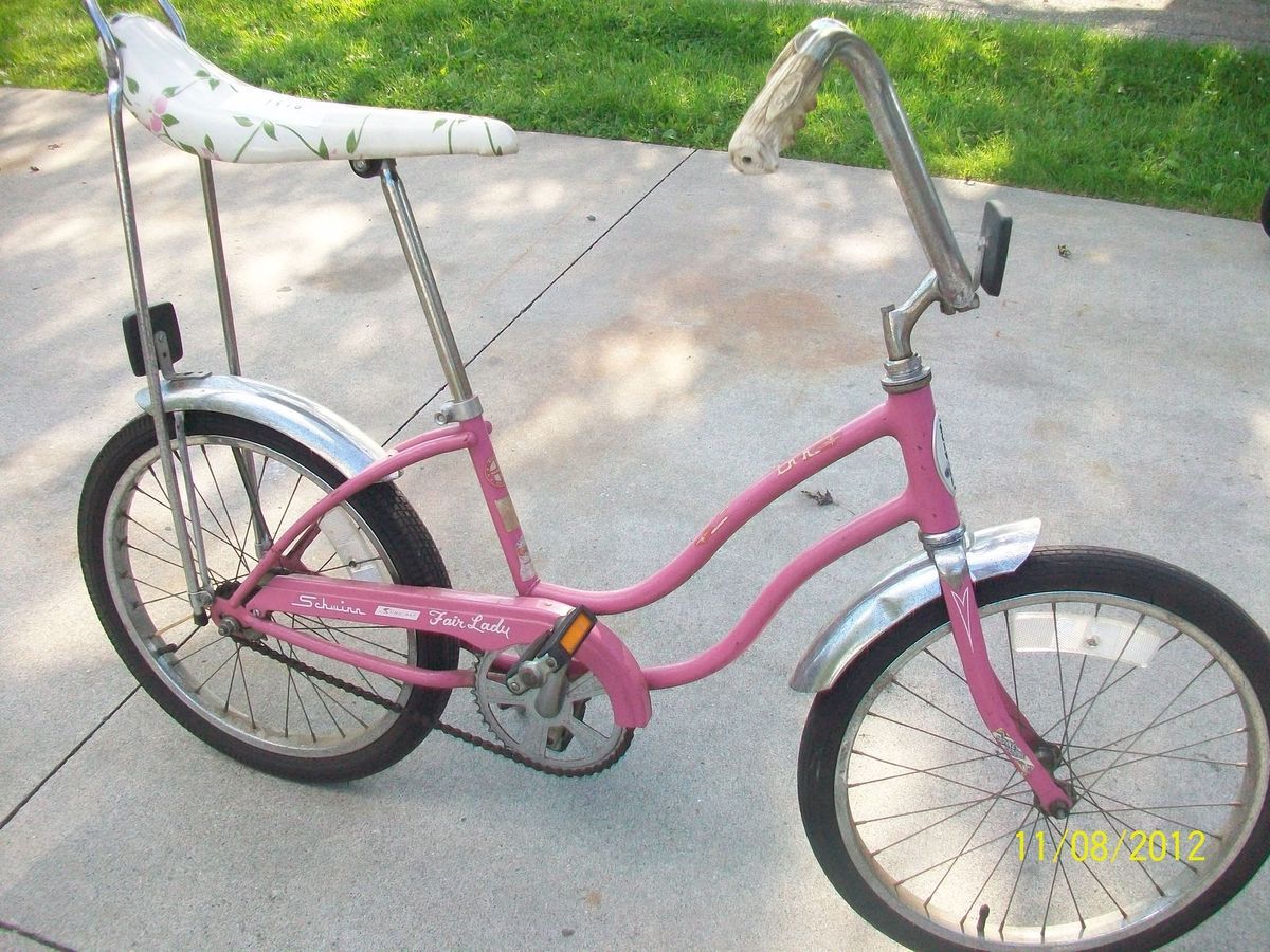 Schwinn Stingray Pink Fair Lady Bannan seat Barn Find Vin LP522496