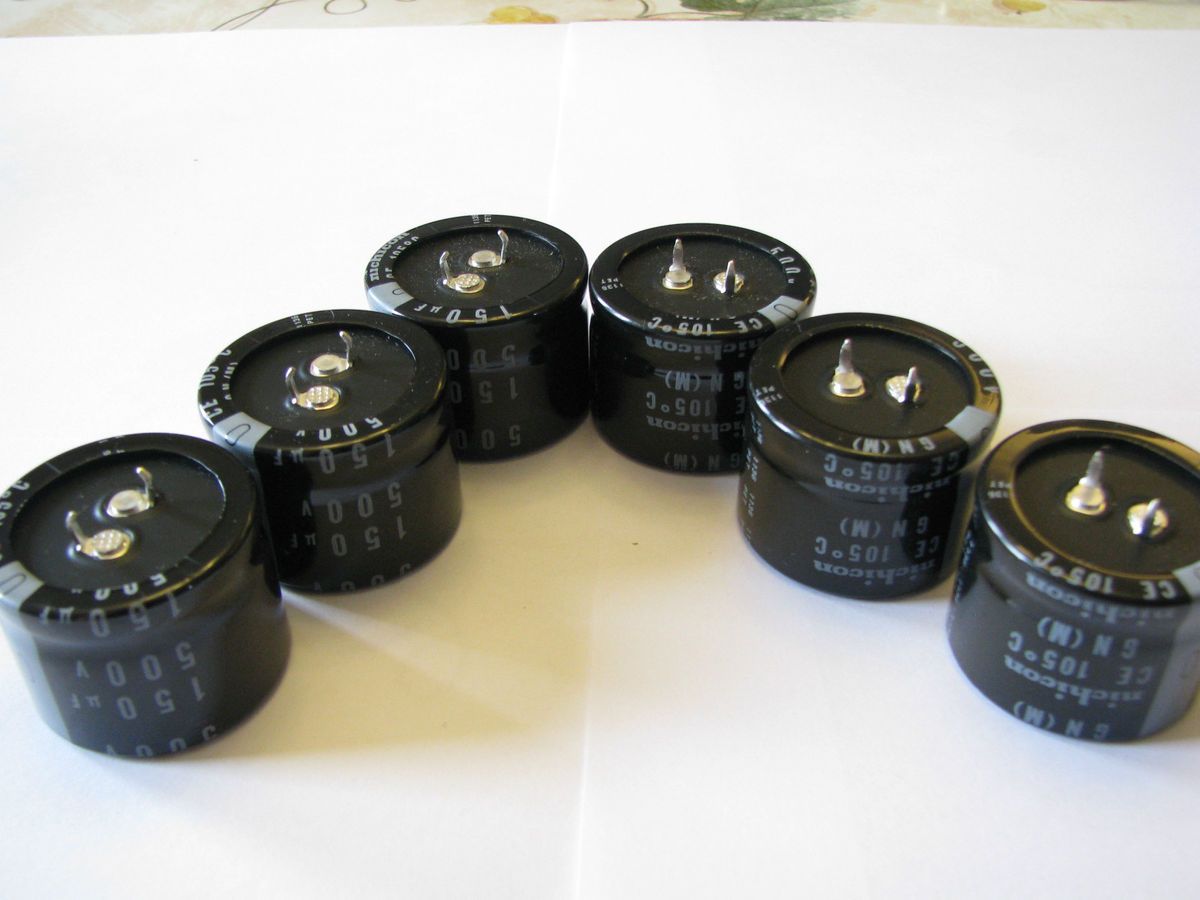 HF Amplifier HV Filter Capacitors 6 Pack 150uF 500V