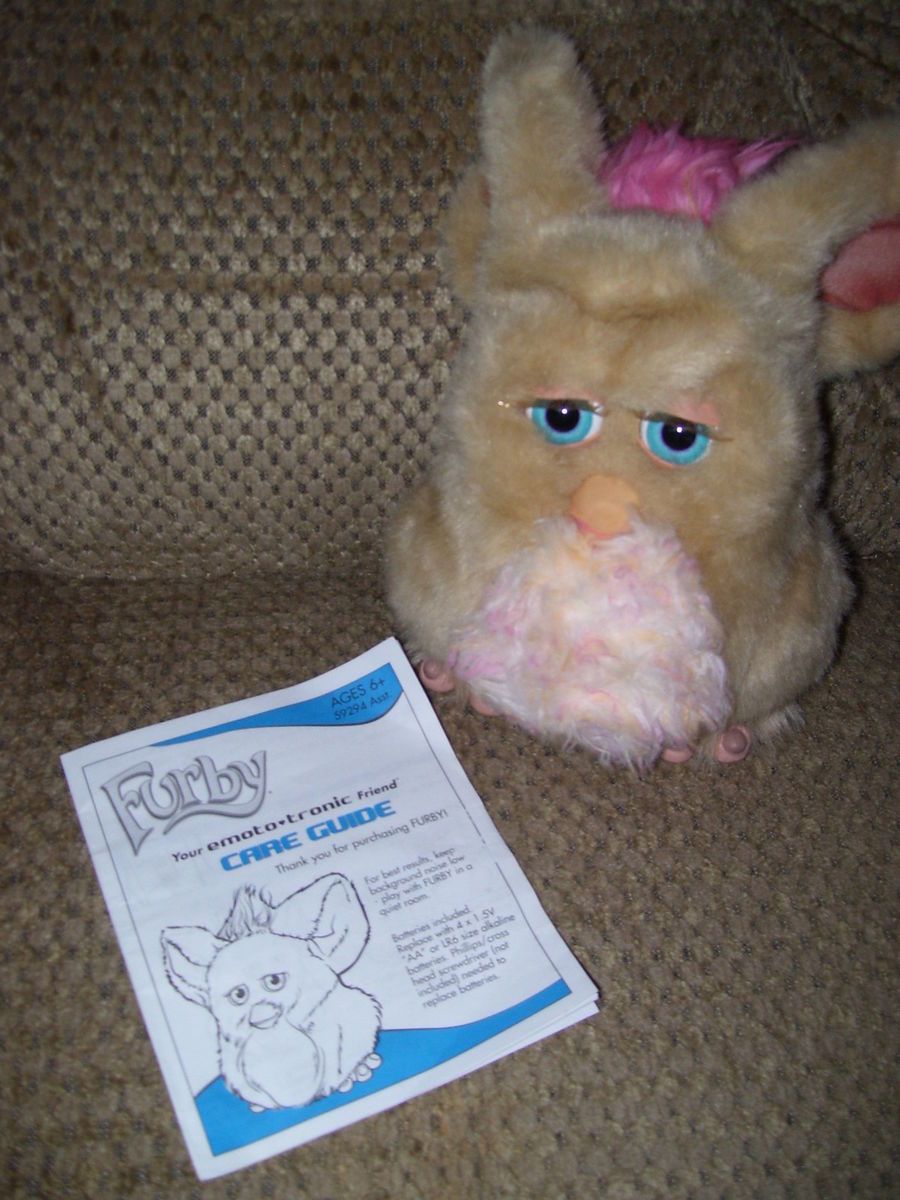 Large Tan Furby Vintage Adorable Interactive Family Fun