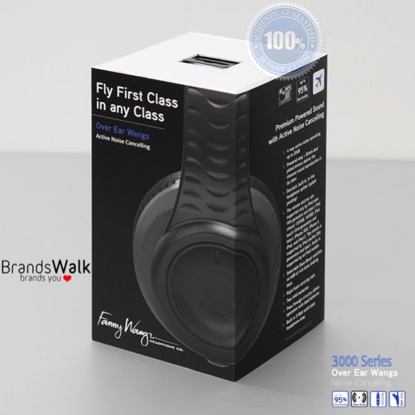 Fanny Wang Over Ear Noise Cancelling Headphones BLACK [AUTHORIZED