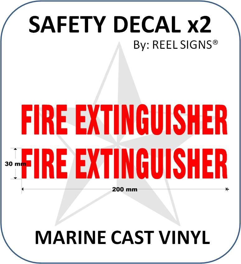 Fire Extinguisher Decal Sticker Kit Marine Safety Sign