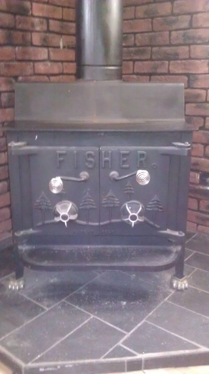 Fisher Grandma Bear Wood Stove with Bear Claw Feet ~ Antique on PopScreen