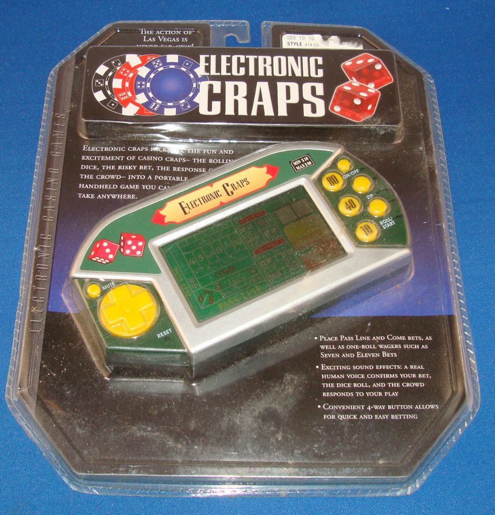 EXCALIBUR ELECTRONIC CRAPS CASINO HANDHELD TRAVEL PORTABLE GAME NEW