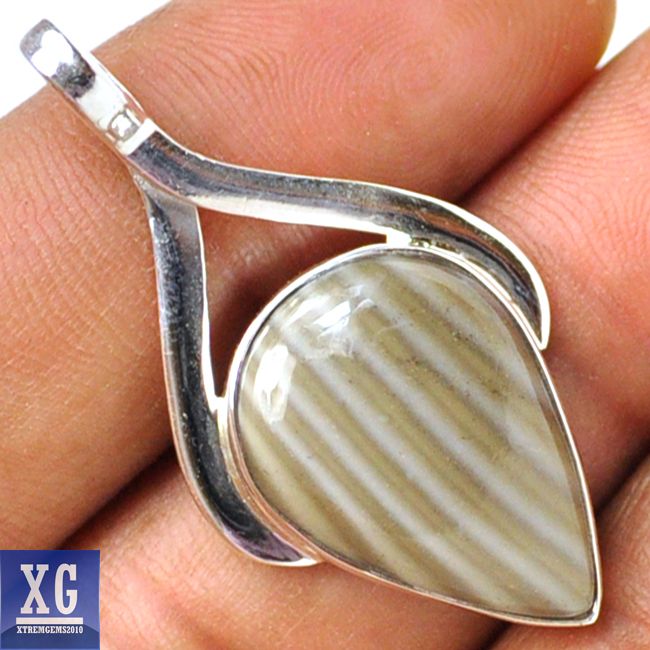 SP109838 FEUERSTEIN (FLINT) 925 STERLING SILVER PENDANT JEWELRY