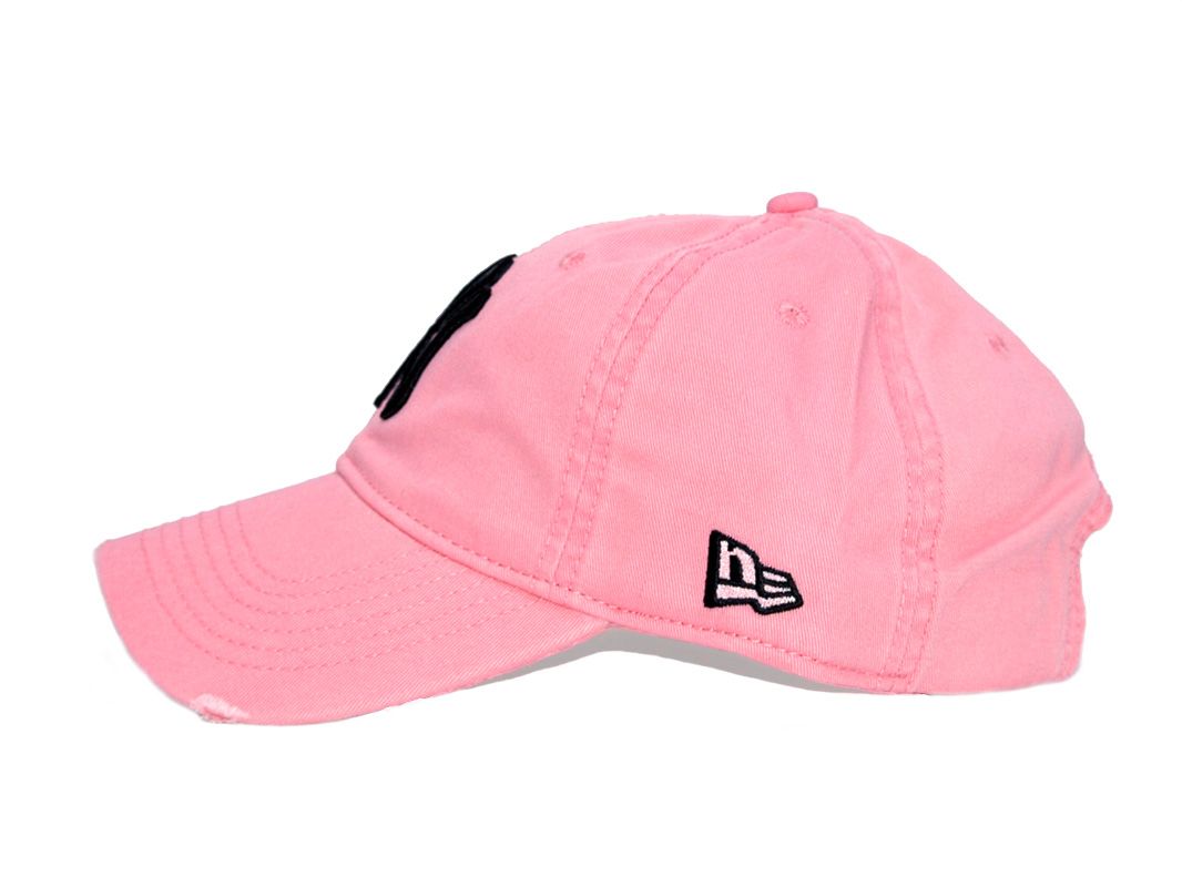 New Era NY Yankees Distressed Baseball Cap Hat Pink Color