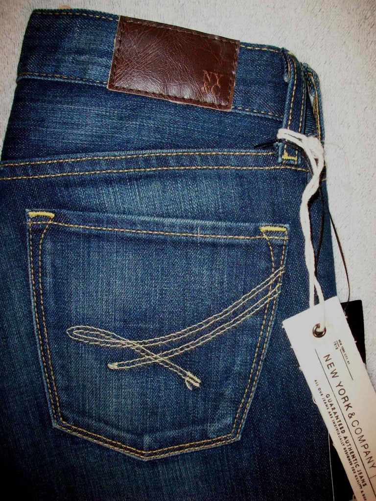  Size 0 L34 Low Rise Stretch Premium Flare Jeans New Dark