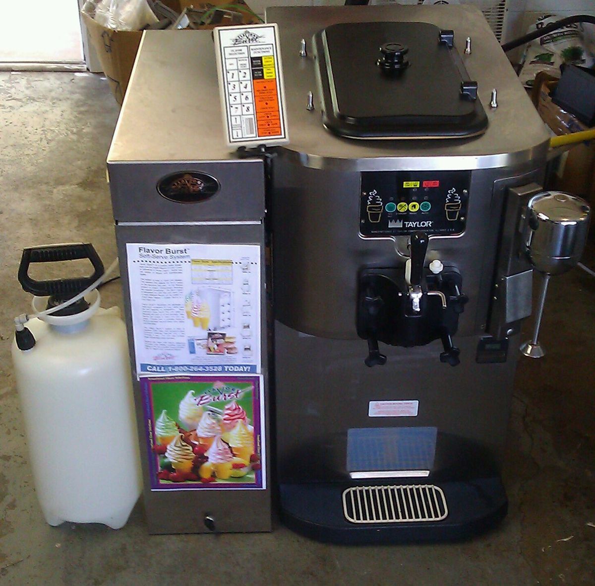 Taylor Ice Cream Machine Flavor Burst Soft Serve System Mixer All