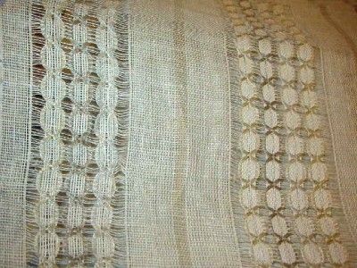 Linen Open Weave Chainette Drapery Fabric Textured