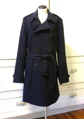 595 JCrew Double Breasted Fairport Trench Coat s Navy