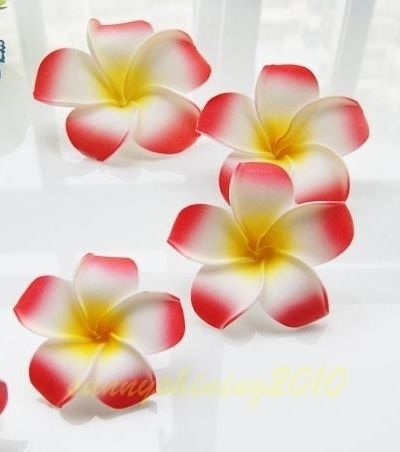  Red Fabulous Hawaiian foam frangipani flowers wedding party decor 8CM