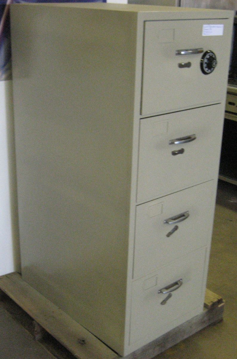 FireKing Fire Proof Safe 4 Drawer File Cabinet