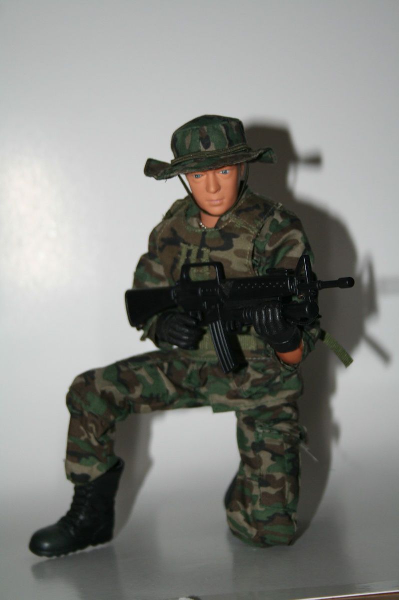 12” Military Action Figure with Accessories Police Military Green