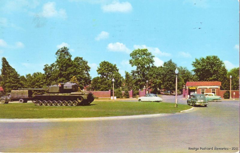 Fort Knox KY 1960 Main Entrance to Armor Center Vintage US Army Gem