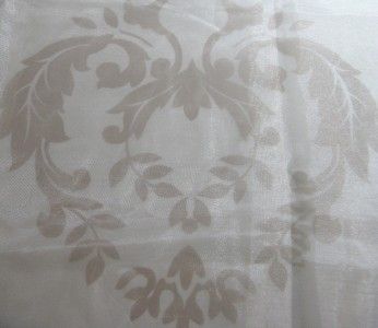 Designer Fleur de Lis Overlay Shower Curtaintan Beige