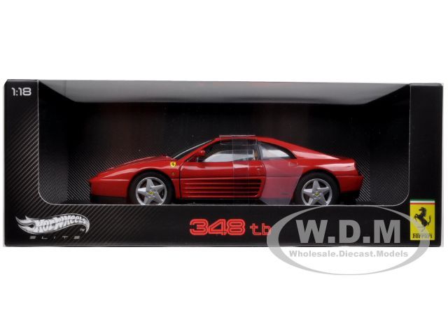 1989 FERRARI 348 TB RED ELITE EDITION 1/18 BY HOTWHEELS V7436