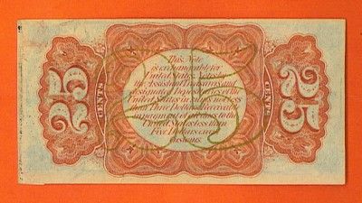 1864 67 25 fessenden us fractional scarce fr 1291