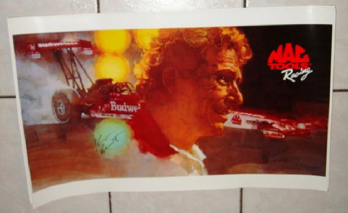 NHRA KENNY BERNSTEIN AUTOGRAPHED MAC TOOLS POSTER