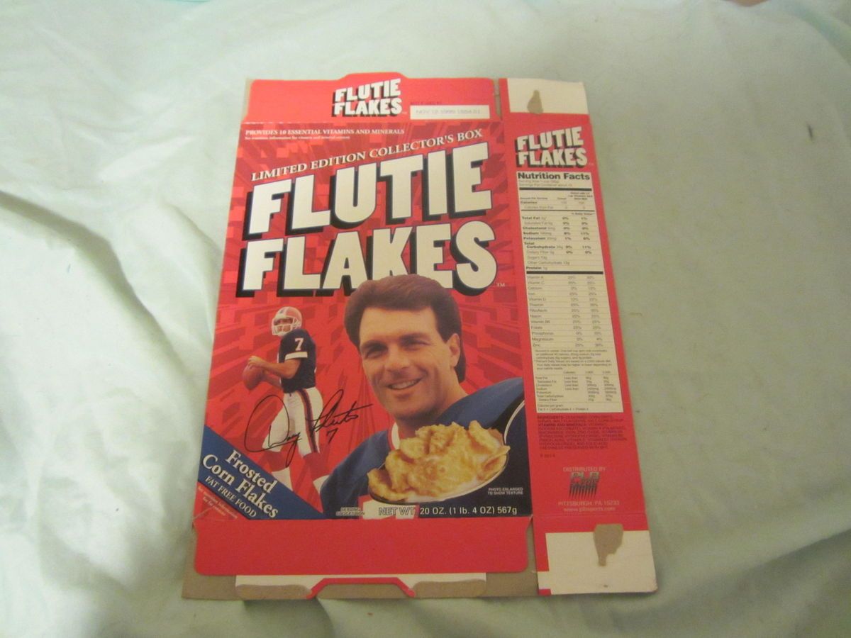 1999 Flutie Flakes Cereal Box on PopScreen